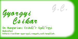 gyorgyi csikar business card